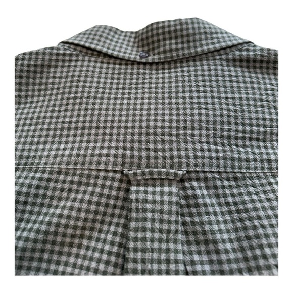 Five Four Shirt Long Sleeves Button Down Pocket Gingham Gray Mens Size 2XL - Picture 7 of 14